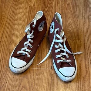 Converse High-Tops in Rich Brown and White